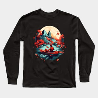 Kayaking down the river Long Sleeve T-Shirt